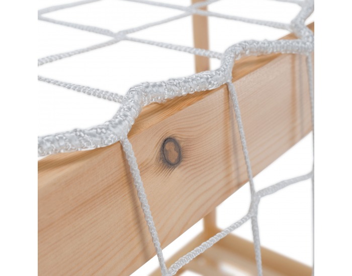 Montessori posteľ Futal 90x200 cm - prírodná / biela / čierna