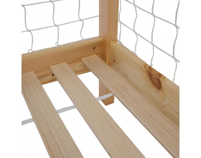 Montessori posteľ Futal 90x200 cm - prírodna / biela / modrá / červená