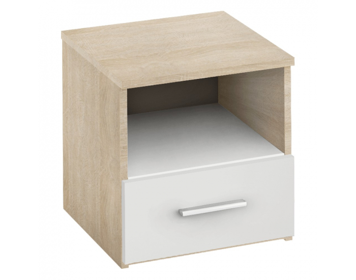 Nočný stolík (2 ks) Gabriela - dub sonoma / biela
