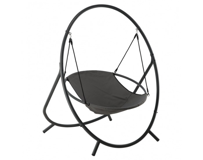 Závesné kreslo Gadil - sivá / béžová