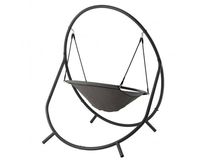 Závesné kreslo Gadil - sivá / béžová