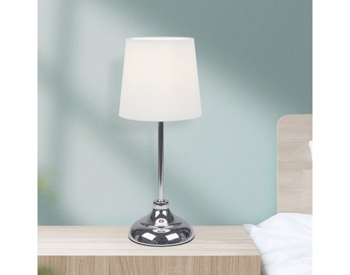 Stolná lampa Gaiden - biela / strieborná
