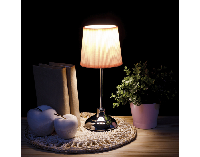 Stolná lampa Gaiden - ružová / strieborná