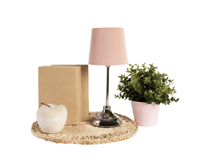 Stolná lampa Gaiden - ružová / strieborná