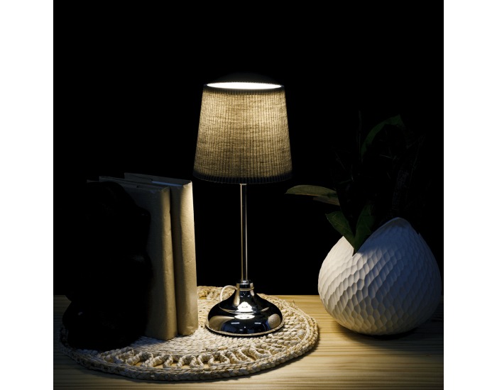 Stolná lampa Gaiden - sivá / strieborná