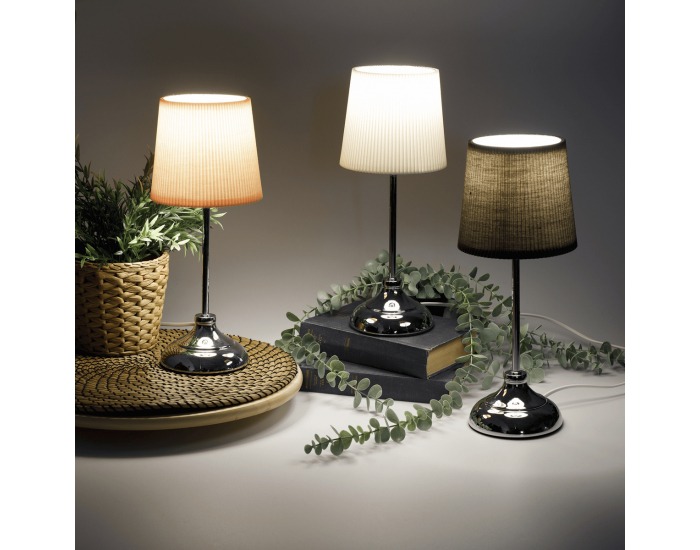 Stolná lampa Gaiden - sivá / strieborná