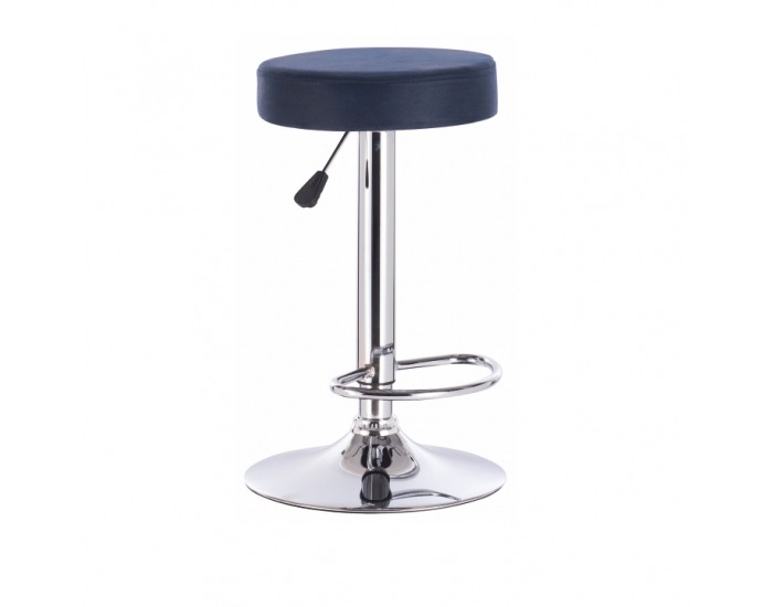 Barová stolička Galvin - petrolejová / chróm