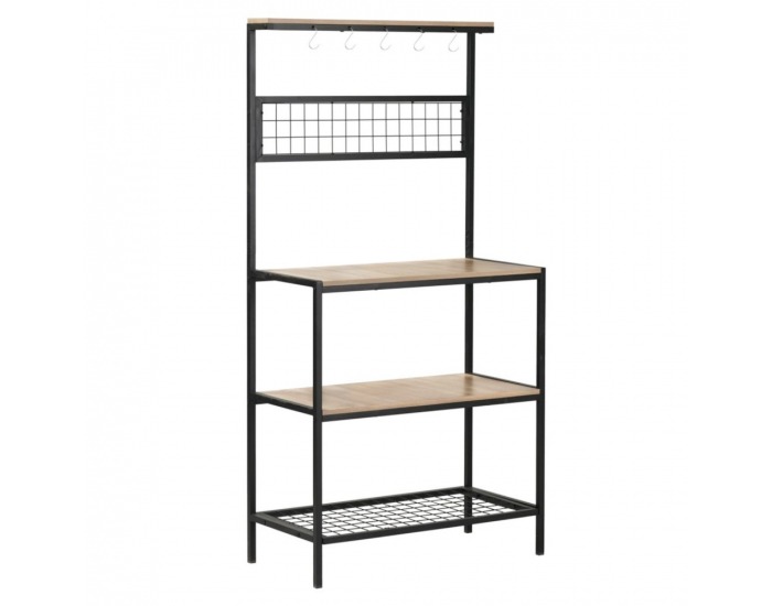 Regál Gavino - dub sonoma trufel / čierna