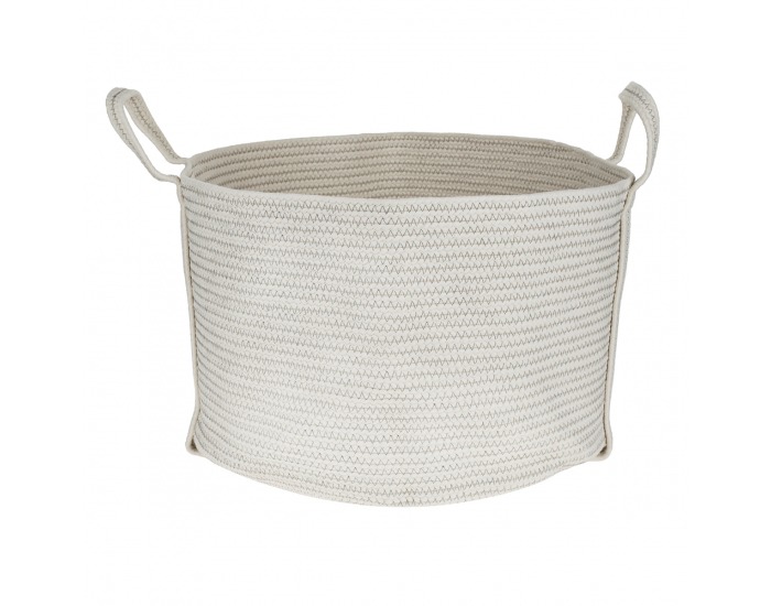Pletený kôš Geos 50x30 cm - biela / sivá