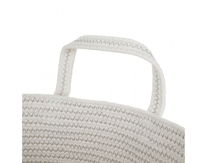 Pletený kôš Geos 50x30 cm - biela / sivá