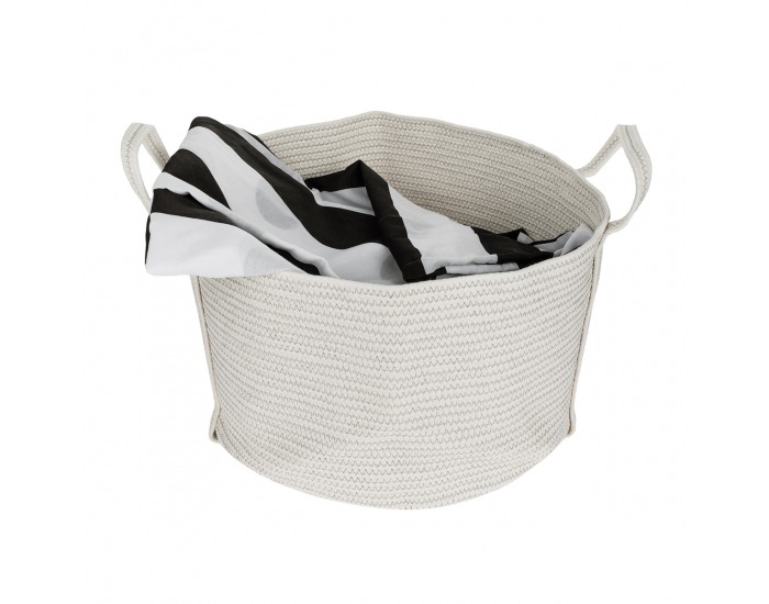 Pletený kôš Geos 50x30 cm - biela / sivá