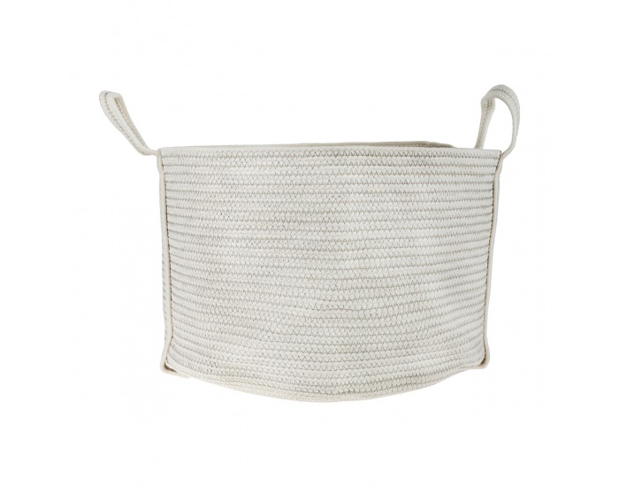 Pletený kôš Geos 50x30 cm - biela / sivá