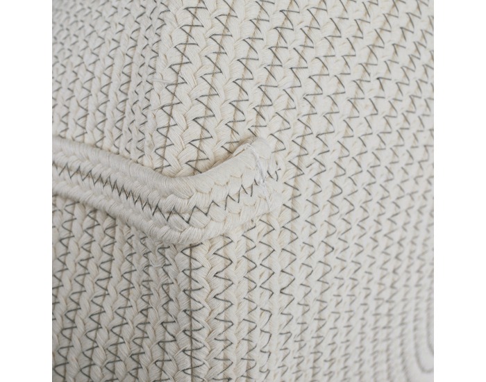 Pletený kôš Geos 50x30 cm - biela / sivá