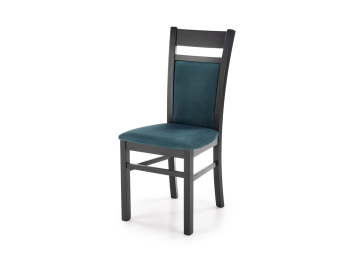 Jedálenská stolička Gerard 2 - čierna / tmavozelená