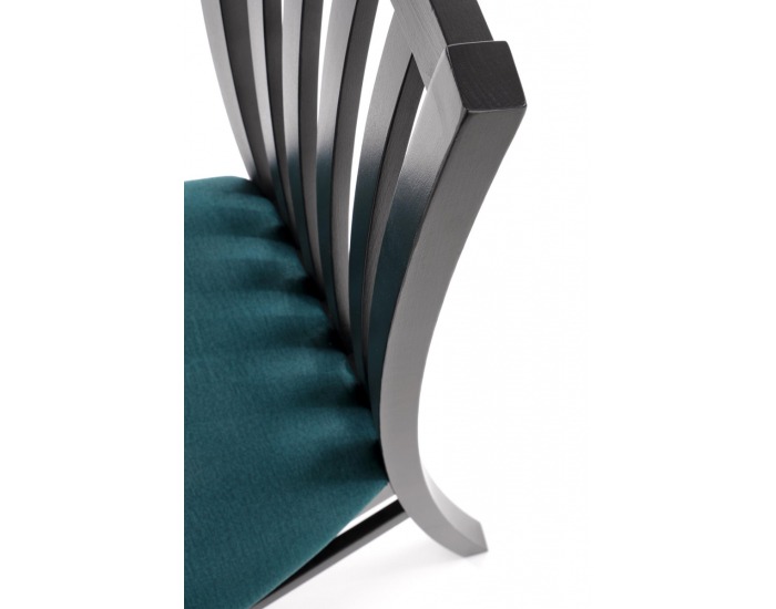 Jedálenská stolička Gerard 7 - čierna / tmavozelená