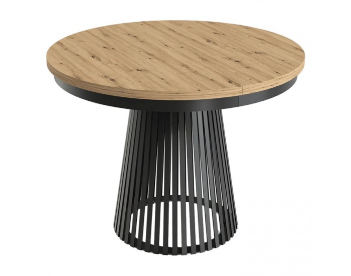 Rozkladací jedálenský stôl Gerdony - čierna / dub artisan