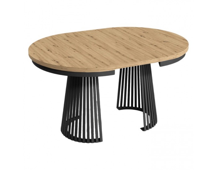 Rozkladací jedálenský stôl Gerdony - čierna / dub artisan