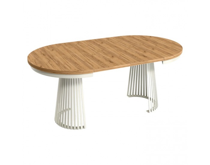 Rozkladací jedálenský stôl Gerdony - kašmír / dub craft zlatý