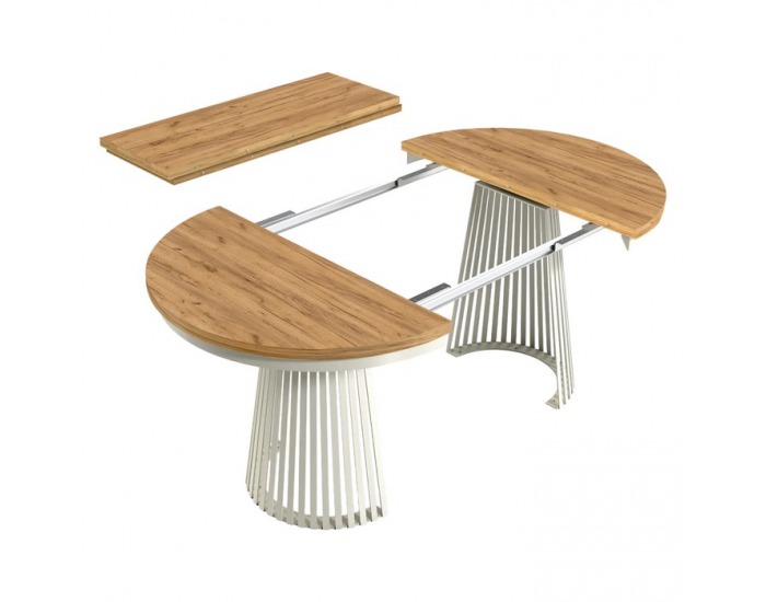 Rozkladací jedálenský stôl Gerdony - kašmír / dub craft zlatý