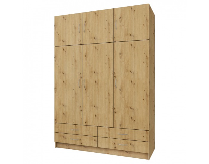 Šatníková skriňa Geri New 3D - dub artisan