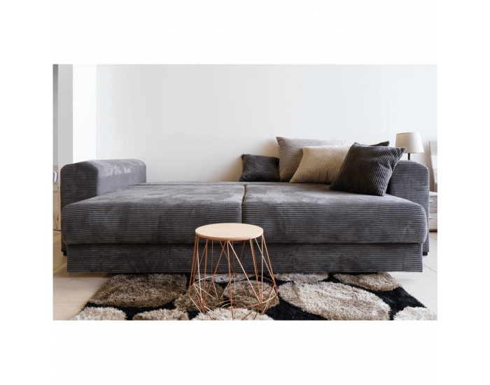 Rozkladacia pohovka s úložným priestorom Gilen Big Sofa - sivá / svetlosivá / béžová