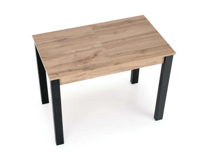 Rozkladací jedálenský stôl Gino - dub wotan / čierna