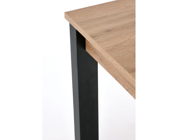 Rozkladací jedálenský stôl Gino - dub wotan / čierna