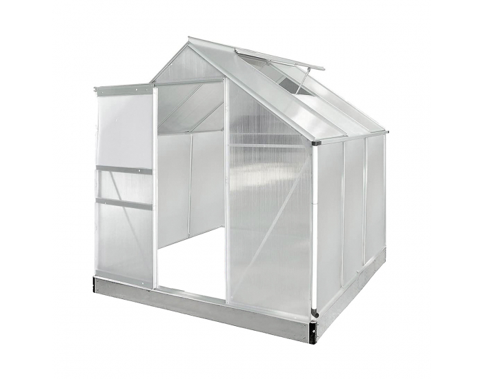 Záhradný skleník Glasshouse 190x190x195 cm - priehľadná