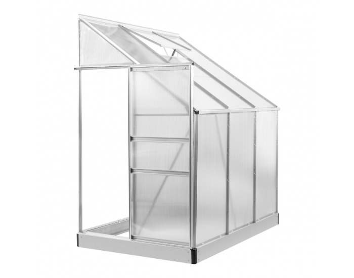 Záhradný skleník k stene Glasshouse 190x130x205 cm - priehľadná