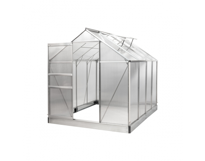 Záhradný skleník Glasshouse 250x190x195 cm - priehľadná