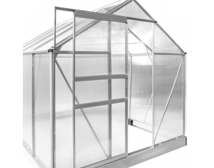 Záhradný skleník Glasshouse 250x190x195 cm - priehľadná