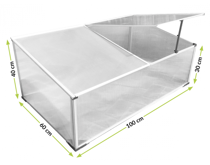 Záhradný skleník (parenisko) Glassteam 100x60x40 cm - priehľadná