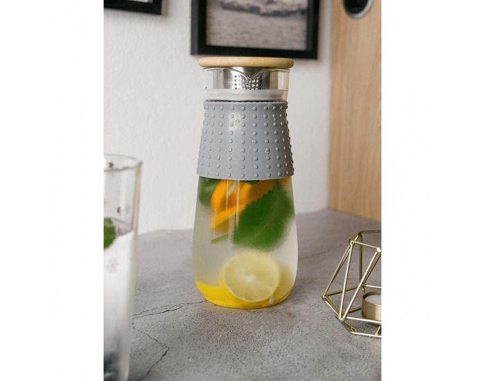 Karafa Glazo 1200 ml - priehľadná / sivá