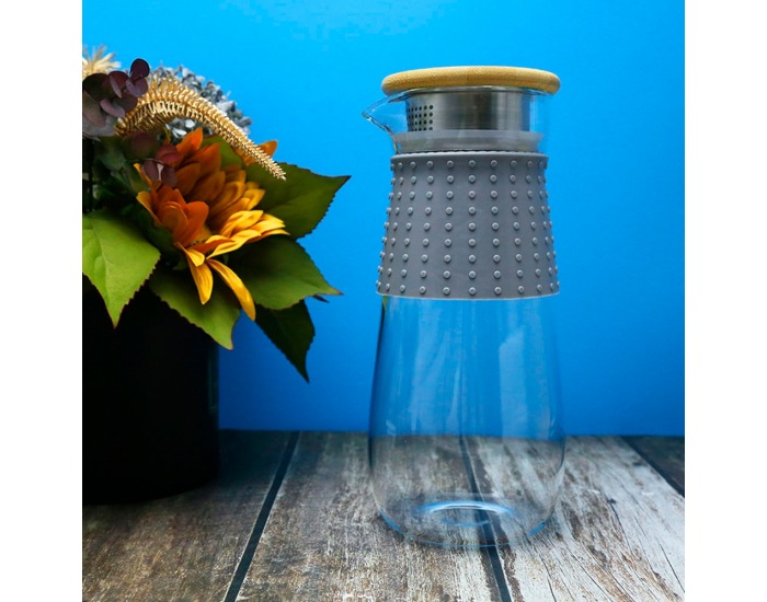 Karafa Glazo 1200 ml - priehľadná / sivá