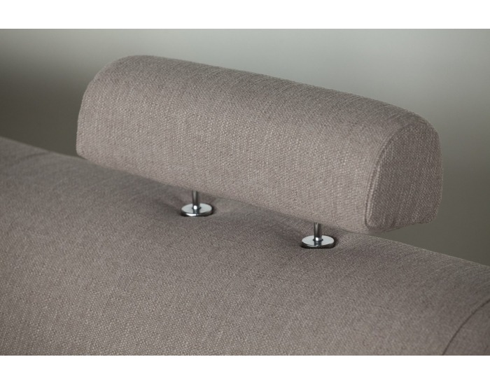 Rohová sedačka s rozkladom a úložným priestorom Paris L - šenil svetlohnedý (Portland 24)