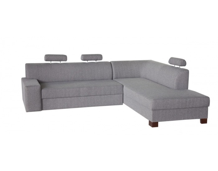 Rohová sedačka s rozkladom a úložným priestorom Paris P - šenil sivý (Portland 91)