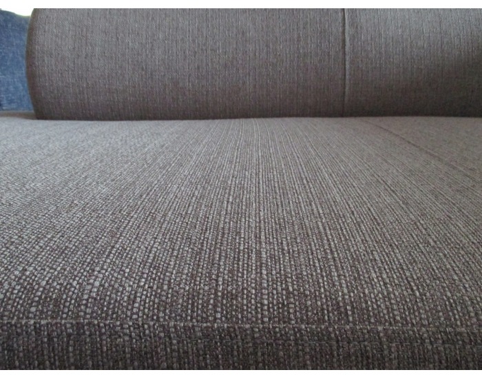 Rohová sedačka s rozkladom a úložným priestorom Paris SR L - šenil svetlohnedý (Portland 24)