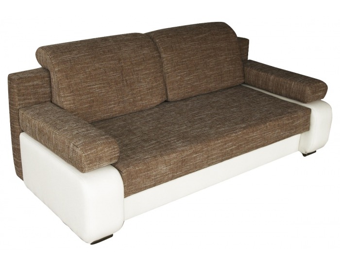 Rozkladacia pohovka s úložným priestorom Samba - biela ekokoža / berlin 3