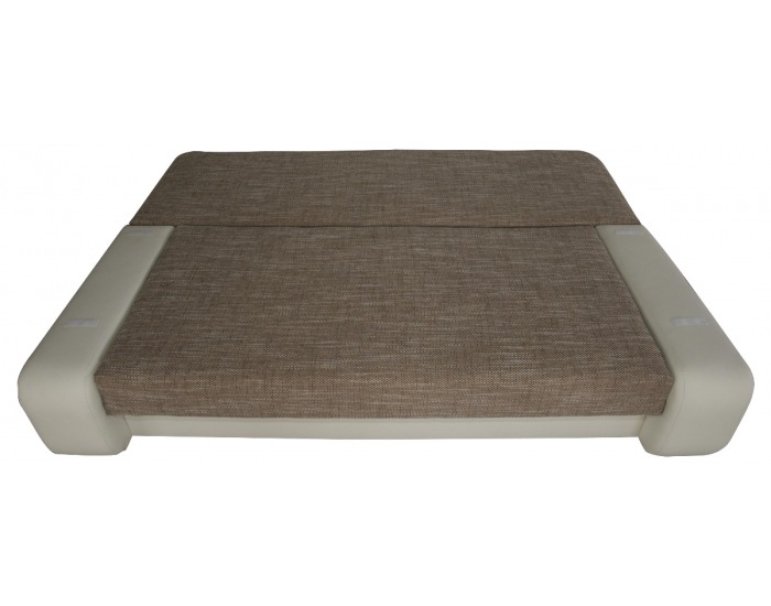 Rozkladacia pohovka s úložným priestorom Samba - biela ekokoža / berlin 3