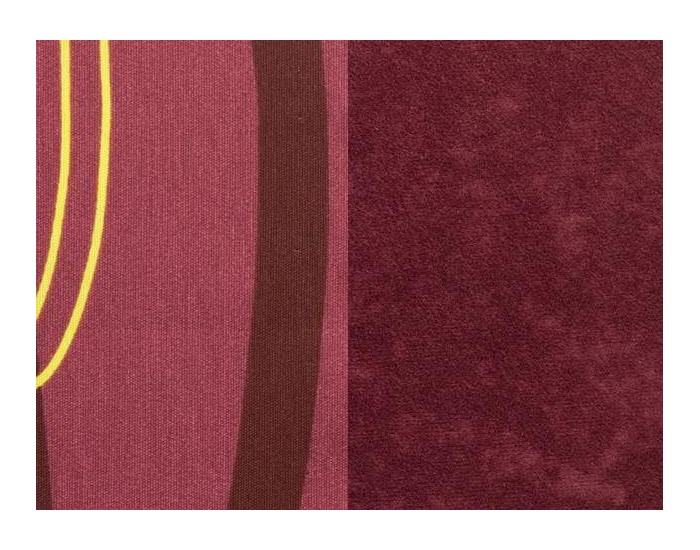 Rozkladacia pohovka s úložným priestorom Zico - vlny bordó / suedine bordó