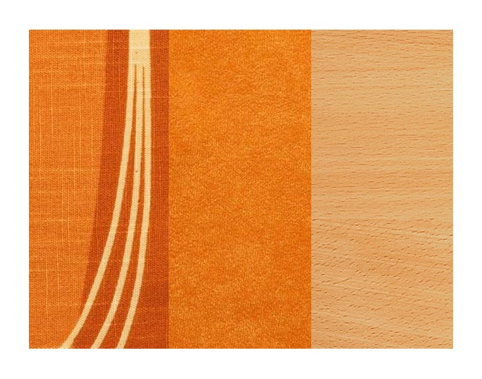 Jednolôžková posteľ (váľanda) Aga - vlny oranžové / suedine oranžový / buk