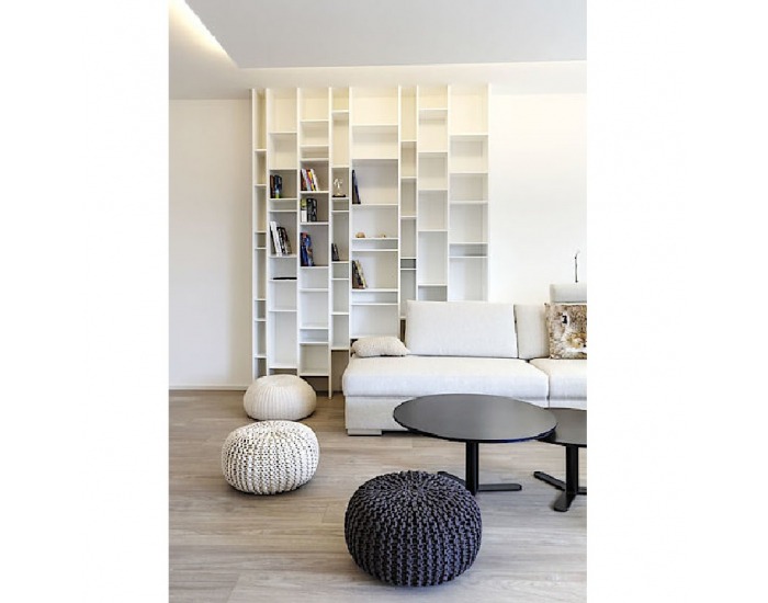 Pletená taburetka Gobi Typ 1 - čierna