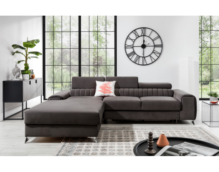 Rohová sedačka s rozkladom a úložným priestorom Granada P - béžová