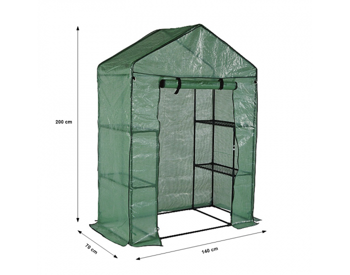 Balkónový fóliovník Greenshelf 70x140x200 cm - zelená