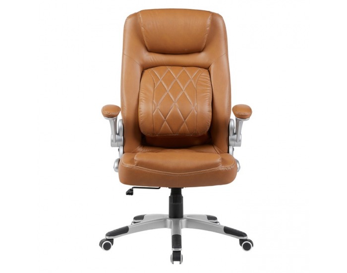 Kancelárske kreslo Greko - hnedá / strieborná