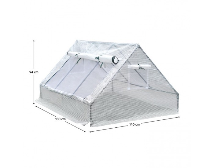 Záhradný fóliovník Grene 180x140x94 cm - biela