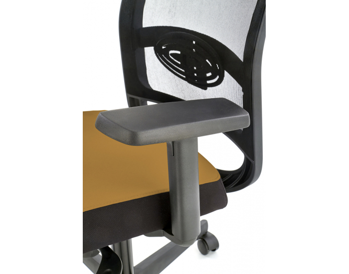 Kancelárska stolička s podrúčkami Gulietta - čierna / horčicová