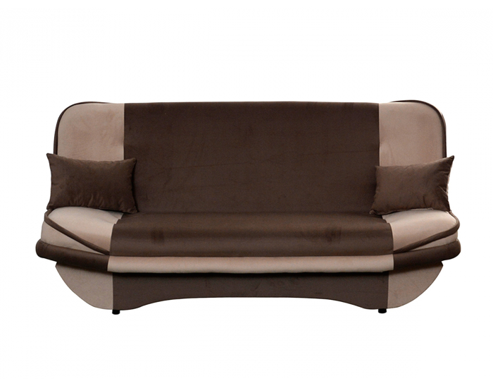 Rozkladacia pohovka s úložným priestorom Guru - sivohnedá (taupe) / hnedá