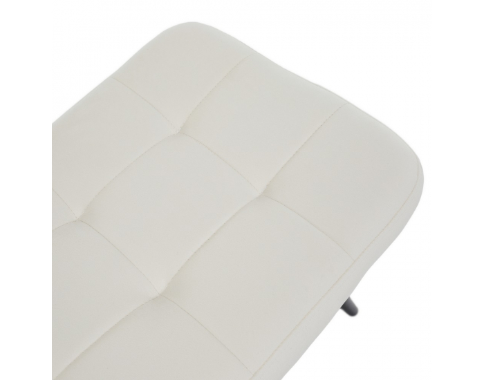 Kreslo s podnožou Haben - biela (Velvet) / čierna