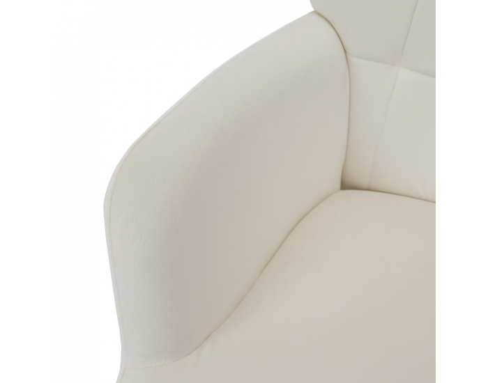 Kreslo s podnožou Haben - biela (Velvet) / čierna